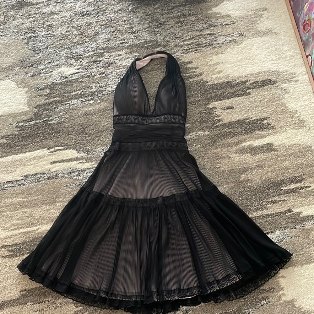 Tadashi black halter cocktail dress